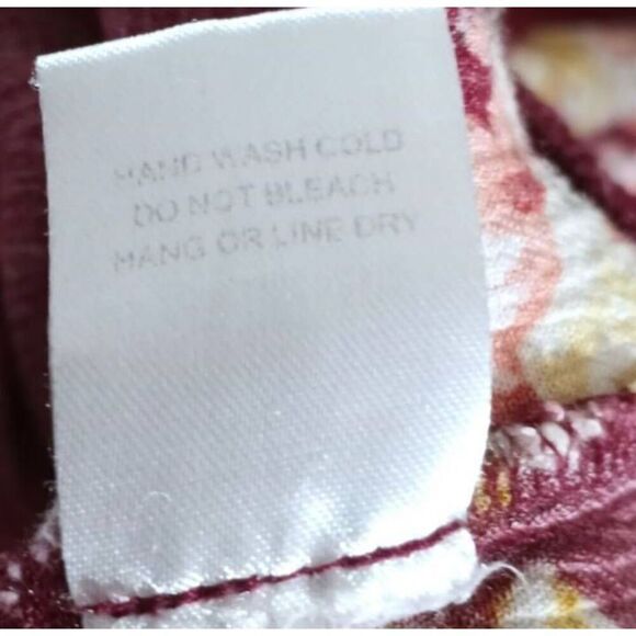 CHLOE K BURGUNDY FLORAL DRESS SZ.S EUC. - Picture 8 of 8